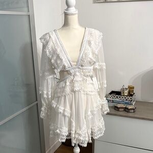Elegant White Lace Dress